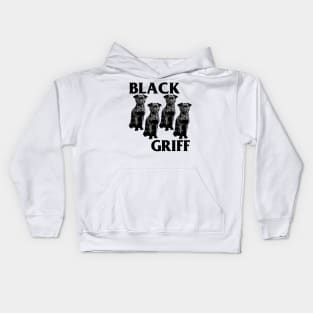 Black Griff // Brussels Griffon Kids Hoodie